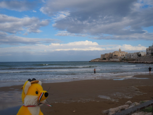 am Strand von Vieste
